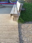 Decking with seats built out of decking 